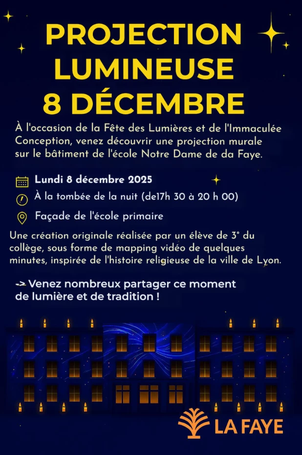 Illumination de l’école Notre-Dame de la Faye