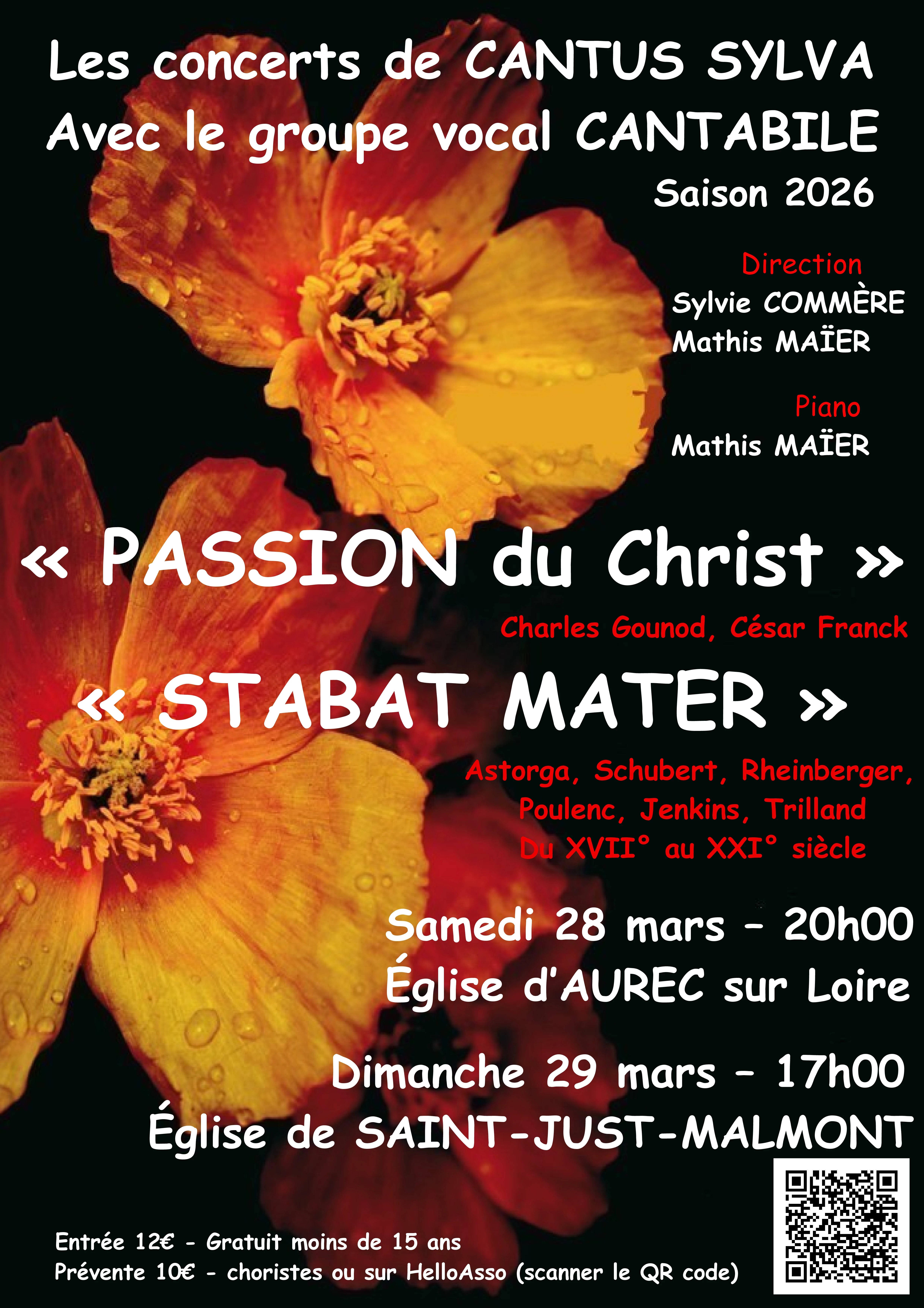 Les concerts de Cantus Sylva